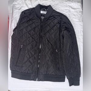 CALVIN KLEIN MEN'S WATER RESISTANT / WIND BLOCK BOMBER BLACK JACKET SIZE M